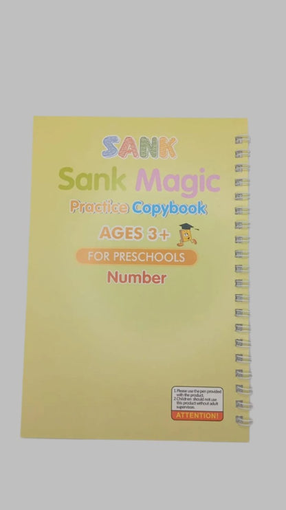 Sank Magic Book For Kids (Pack of 4Books, 10Refills, 1Pen, 1Grip)